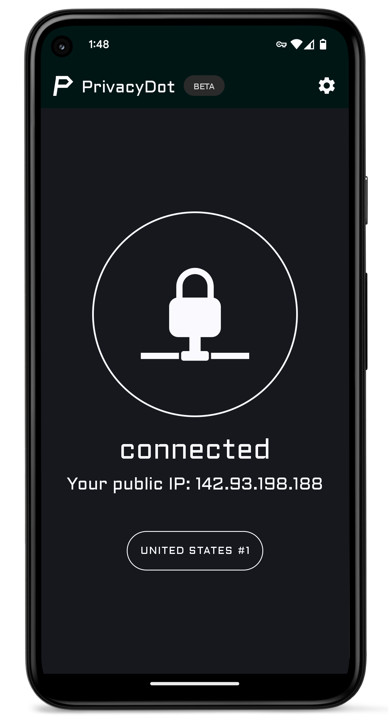 PrivacyDot for android app screenshot on a real device